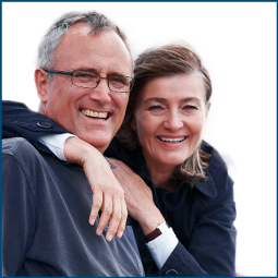Old man with old woman at dock sitting on quay